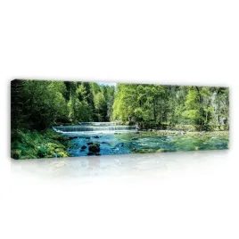 obraz-wodospad-jezioro-natura-widok-salon-sypialnia-duzy-na-plotnie-145x45