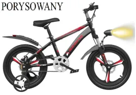 rower-dzieciecy-rowerek-16-cali-prowadnik-tarcze-porysowany