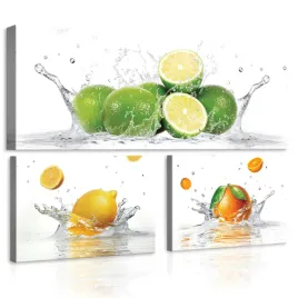obrazy-do-kuchni-na-plotnie-owoce-limonki-3-obrazki-scienne-tryptyk-80x55