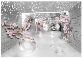 fototapeta-3d-optyczna-tunel-kwiaty-vinyl-460x300