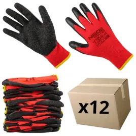 12x-rekawice-robocze-poliester-pokryty-lateksem-mocne-r-8-neo-tools