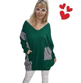 rewelacyjna-dluzsza-tunika-bombka-krata-dresowa-kieszenie-50-52-5xl-3159