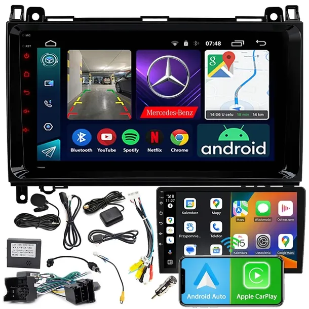 RADIO NAWIGACJA ANDROID RS-305 MERCEDES SPRINTER W906 2006-2019 4GB 9"