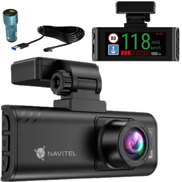 Wideorejestrator NAVITEL R99 4K GPS WiFi Fotoradary Prędkościomierz Dotyk