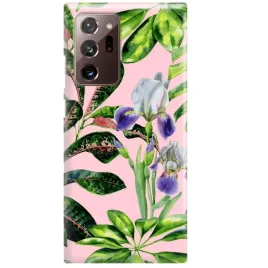 etui-do-samsung-note-20-ultra-clear-liscie-tropikalne-kwiaty-monstera-wzor