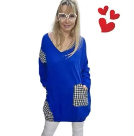 rewelacyjna-dluzsza-tunika-bombka-krata-dresowa-kieszenie-50-52-5xl-3159