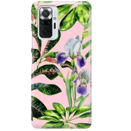 etui-do-xiaomi-redmi-note-10-pro-max-clear-case-liscie-tropikalne-kwiaty-wz