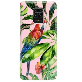 etui-do-xiaomi-redmi-note-9-pro-max-clear-case-liscie-tropikalne-kwiaty-wz