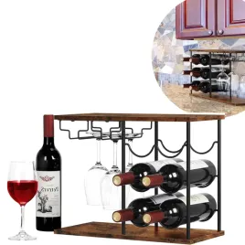 stojak-regal-na-wino-wolnostojacy-uchwyt-na-szklo-drewniany-blat