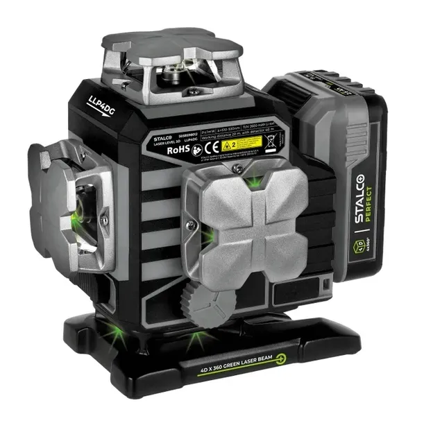 Laser krzyżowy 4D LLP4DG zielony STALCO PERFECT S058598012
