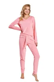 pizama-damska-ciepla-z-dzianiny-typu-frotte-taro-ruth-3244-pudrowy-rozm-xl