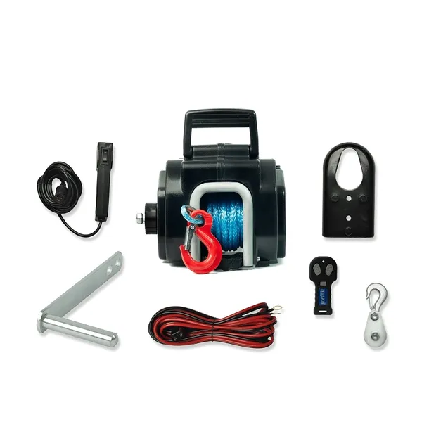 HUSAR WINCH Wyciągarka do Łodzi Motorówki przyczepy 6000lbs 12v SYNTETYK
