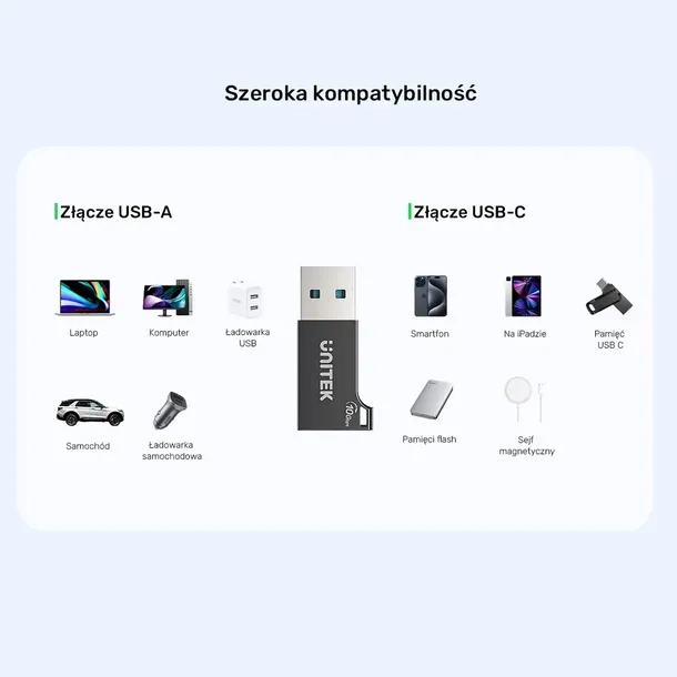 unitek-adapter-usb-a-do-usb-c-10gbps-czarny-a1049abk01-stan-nowy-marka-unitek
