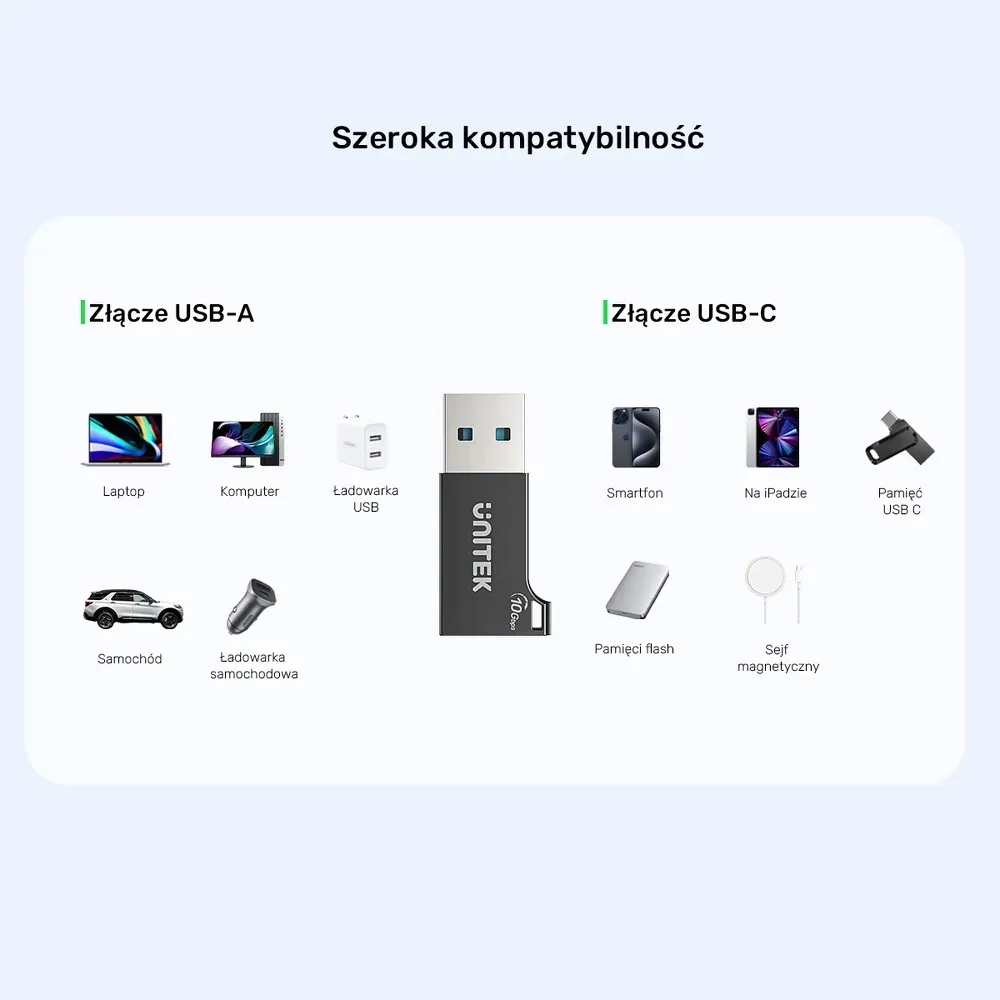 unitek-adapter-usb-a-do-usb-c-10gbps-czarny-a1049abk01-stan-nowy