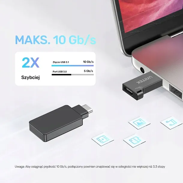 unitek-adapter-usb-a-do-usb-c-10gbps-czarny-a1049abk01-marka-unitek-kod-producenta-a1049abk01-stan-nowy