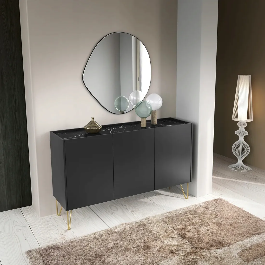 witryna-barek-wt-97-harmon-grafit-blat-marmur