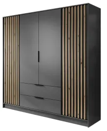 szafa-uchylna-letto-206-4d-grafit-lamele-szuflady