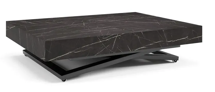 Ławostół SANNA nogi U rozkładany z regulacją wysokości 120/200x80 black