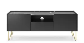 stolik-szafka-rtv-144-harmon-grafit-blat-marmur