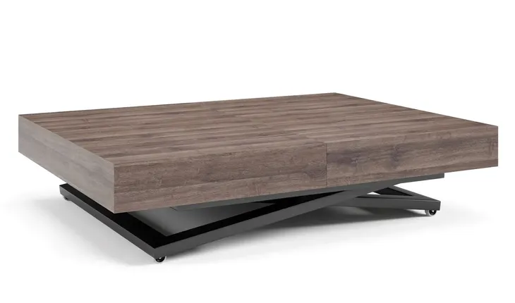 Ława SANNA 120/200x80 U blat antracyt rozkładana regulowana wysokość