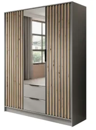 szafa-uchylna-letto-155-3d-szara-lamele-szuflady