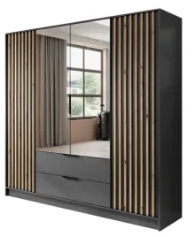 szafa-uchylna-letto-206-4d-grafit-lamele-szuflady