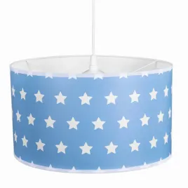 lampa-wiszaca-z-abazurem-dziecieca-niebieska-gwiazdki