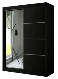 szafa-przesuwna-ako-150cm-lustro-czarna-opcja-led