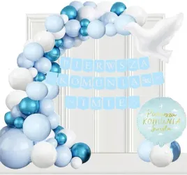 komunia-balony-dekoracje-na-pierwsza-komunie-baner-imie