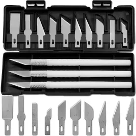 noz-nozyk-modelarski-skalpel-13-ostrzy-metalowych-3-rekojesci-etui-zestaw