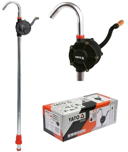 POMPA RĘCZNA DO OLEJU Yato YT-07115 Tłokowa do Beczki Paliwa 21 l/min