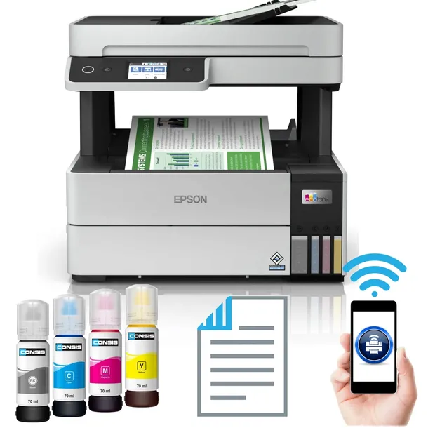 DRUKARKA WIELOFUNKCYJNA Epson ET-5150 L6490 WiFi Duplex Dolewane tusze