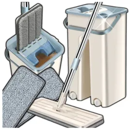 mop-plaski-z-wyciskaczem-wiadrem-dwukomorowym-2-wklady-mikrofibra-gratis