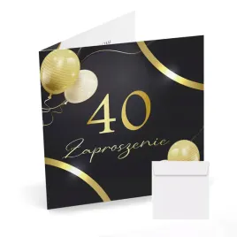 zaproszenia-na-40-urodziny-czterdziestka-zlote-balony-koperta-5szt