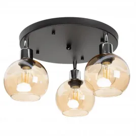 lampa-sufitowa-plafon-potrojna-kulka-venus-bursztynowa