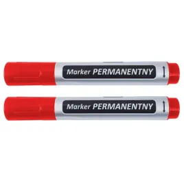 marker-permanentny-czerwony-okragly-2szt