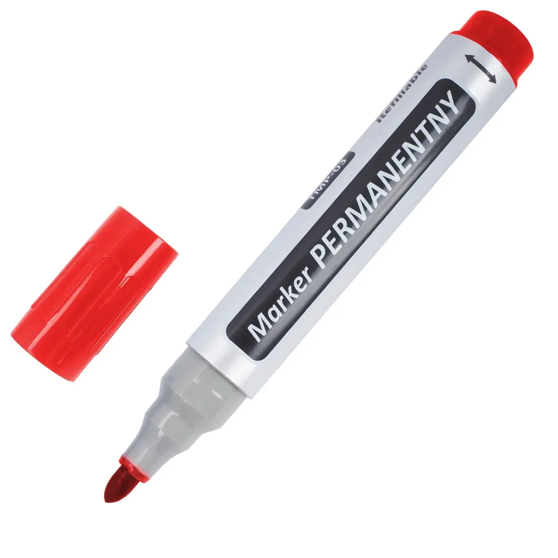 marker-permanentny-czerwony-okragly-2szt