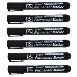 marker-permanentny-czarny-okragly-6szt