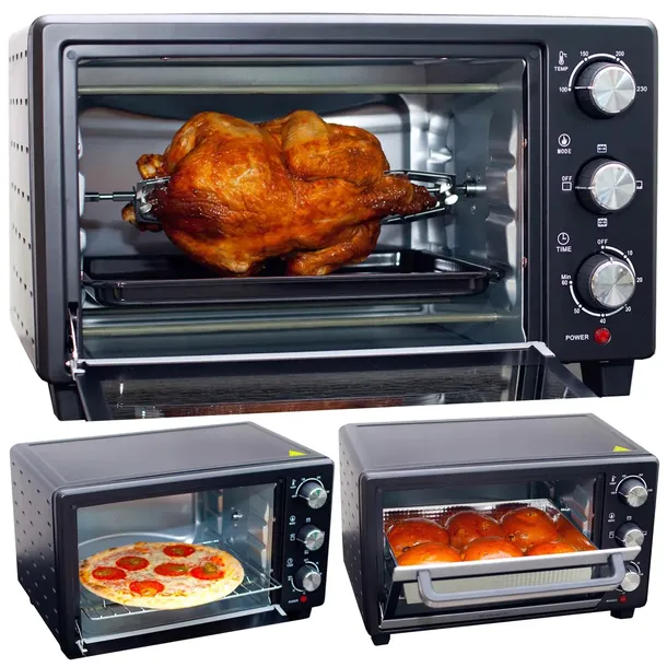 Mini piekarnik 25L - suszarka do grzybów - termoobieg rożno światło grill