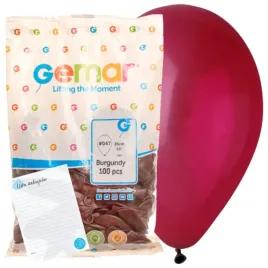 balony-bordowe-gemar-pastelowe-100x-baloniki-burgundowe-przyjecie-urodziny