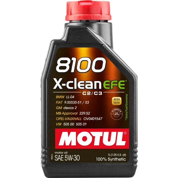 Motul 8100 X-Clean EFE C2/C3 5W30 1L 505.01