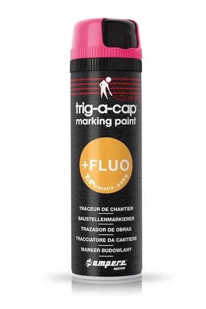 Farba geodezyjna Spray FLUO AMPERE różowa Trig-a-Cap Extra