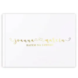 album-ksiega-gosci-weselna-personalizowany-gold-napis-50-kartek-bialych