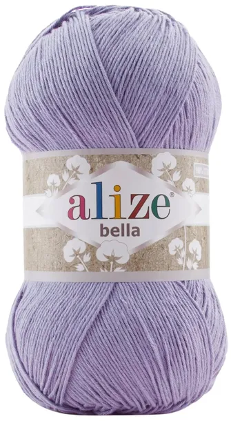 Włóczka Alize Bella - 158 LAWENDOWY - 100g - 360m - 100% Bawełna