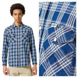 wrangler-western-indigo-shirt-m-meska-koszula