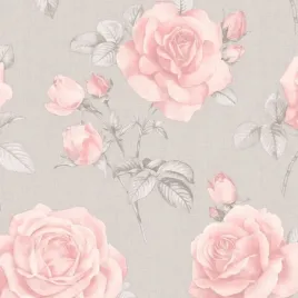 tapeta-w-stylu-retro-w-kwiaty-roze