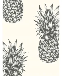 tapeta-z-egzotycznym-motywem-bialo-czarne-ananasy