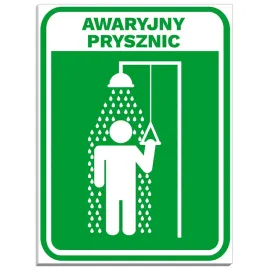 tabliczka-informacyjna-ostrzegawcza-awaryjny-prysznic-pcv-6mm-x-40cm-x-30cm