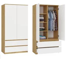 szafa-malwa-ss-90-dab-artisan-bialy-garderoba-2-drzwi-2-szuflady-90cm