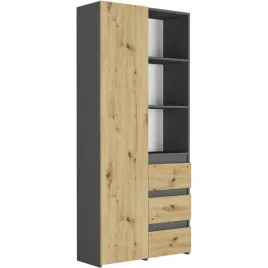 regal-na-ksiazki-i-dokumenty-biurowe-z-3-szufladami-b-80-s3-w-kolorze-antracyt-mix-artisan